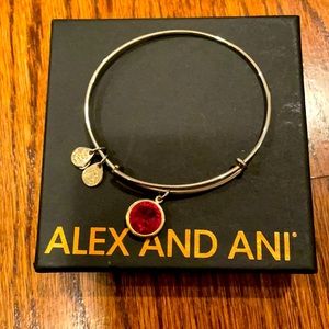Alex and Ani Vintage Swarovski Charm Red